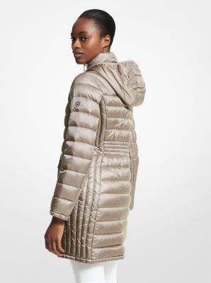 Quilted Nylon Packable Puffer Coat