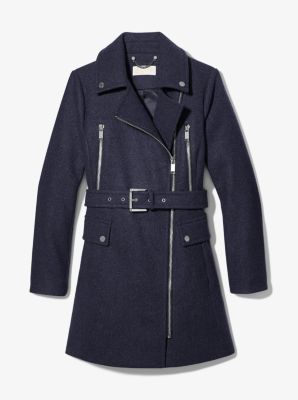 Wool Blend Zip Front Coat image number 0