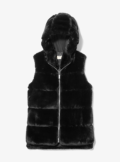 Faux Fur Hooded Vest | Michael Kors