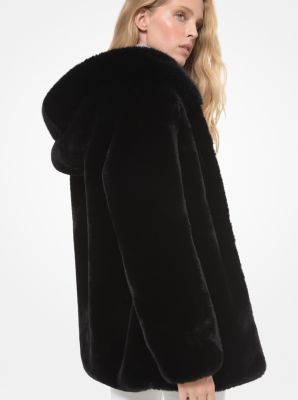 Veste En Cuir Et Fausse Fourrure Pour Femme, Surdimensionnée