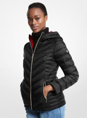 Michael kors packable nylon puffer outlet jacket