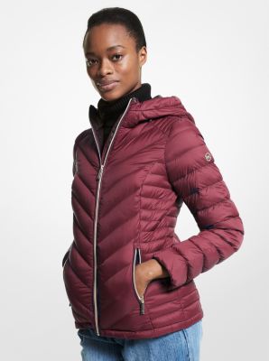 Quilted nylon packable puffer jacket michael kors online