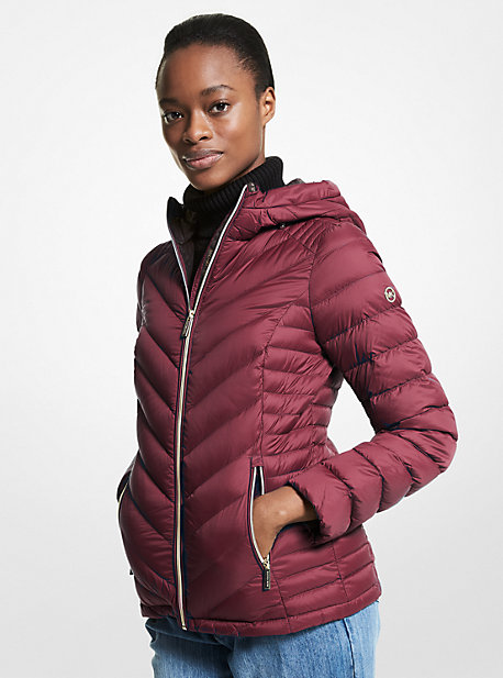 Nylon Packable Puffer Jacket Kors Quilted Nylon Packable Puffer Coat