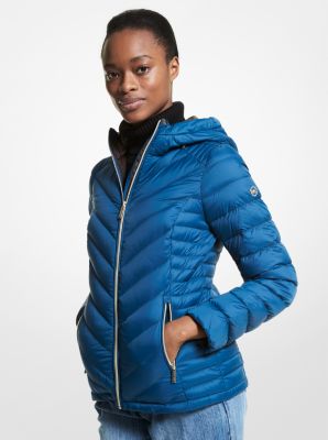 quilted nylon packable down jacket