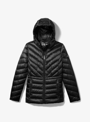 Michael kors black packable deals down jacket