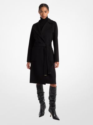 Michael kors black store wool coat