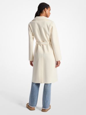 Wool Blend Wrap Coat