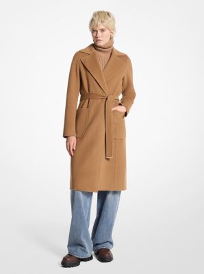 Wool Blend Wrap Coat Michael Kors Canada