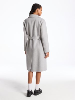 Wool Blend Wrap Coat