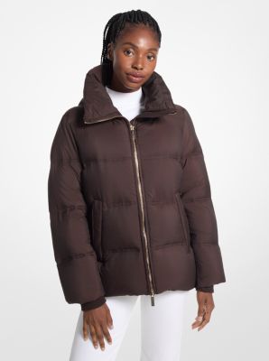 Puffer jacket with collar online