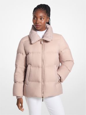 Quilted Puffer Jacket With Faux Fur Collar image number 2