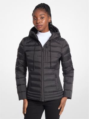 Michael Kors Women s Hooded Puffer Jacket Black Size M Model 77B6551M82