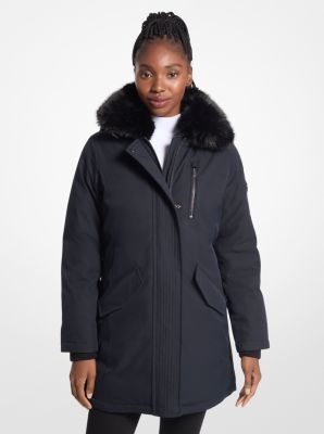 Michael kors coat with fur collar on sale