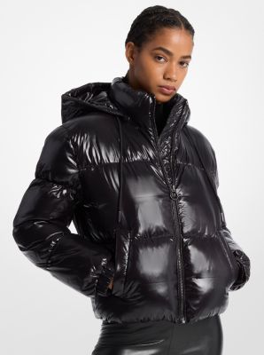 Michael kors layered nylon down jacket best sale