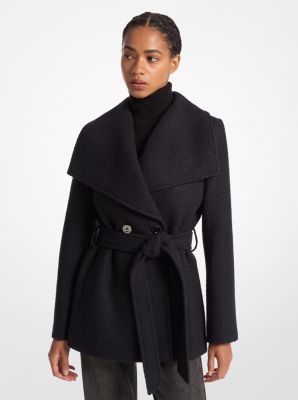 Michael michael kors belted wool blend coat hotsell