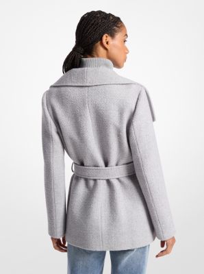Wool Blend Belted Coat in PEARL HEATHER | Michael Kors