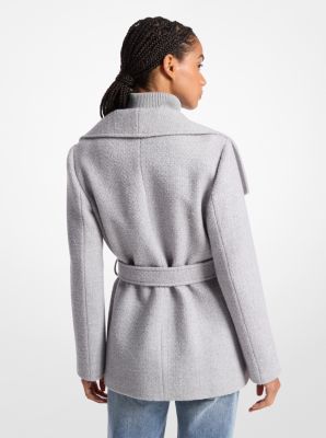 Manteau en mélange de laine à ceinture