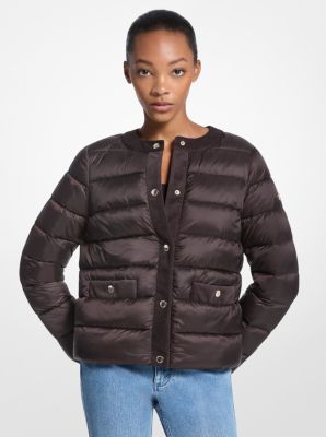 MK Komprimierbare Daunenjacke Aus Abgestepptem Nylon - Braun