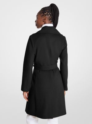 Manteau portefeuille en mélange de laine