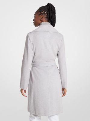 Manteau portefeuille en mélange de laine