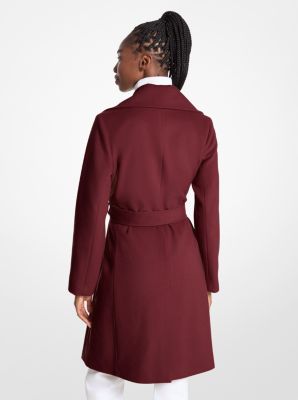 Wool Blend Wrap Coat