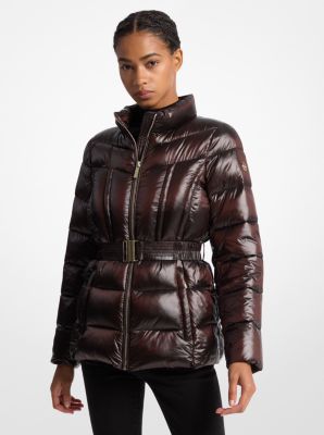 Packable Quilted Nylon and Faux Fur Trim Puffer Jacket image number 3