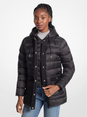 Michael michael kors removable hood zip front coat on sale