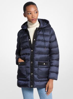 MK Komprimierbare Daunenjacke Aus Nylon - Blau