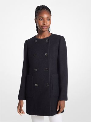 MK Bouclé Coat - Black - Michael Kors MICHAEL Michael Kors