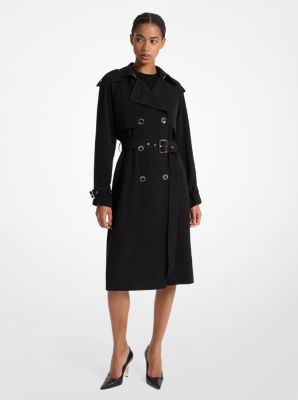 Draped Woven Trench Coat image number 0