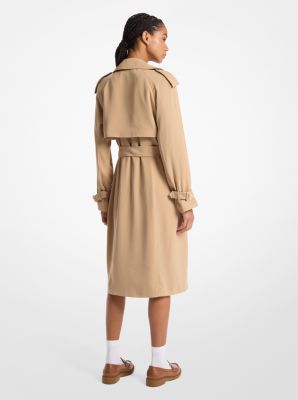 Draped Woven Trench Coat image number 1