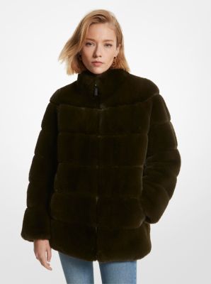 Michael kors shearling on sale coat