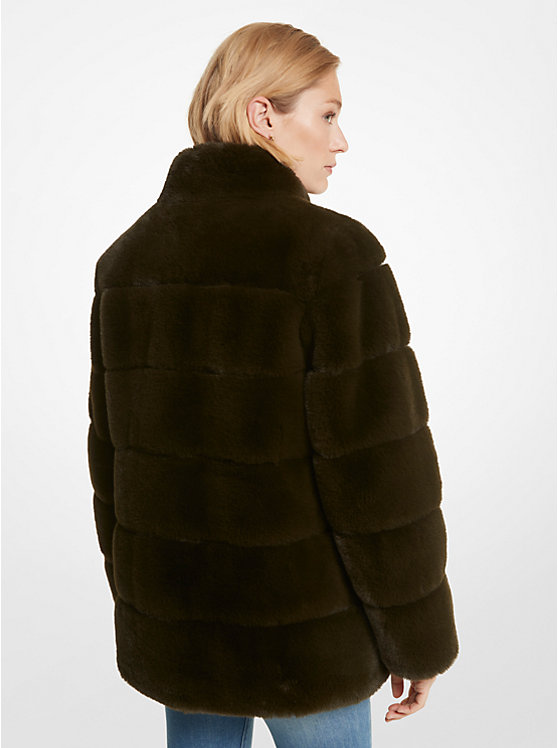 Quilted Faux Fur Coat image number 1