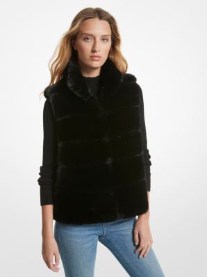 Quilted Faux Fur Vest Michael Kors