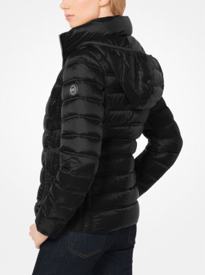 Michael kors layered 2025 nylon down jacket