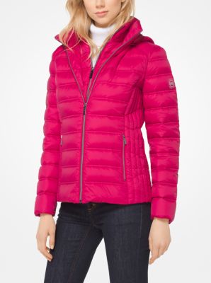 Michael kors layered on sale nylon down jacket