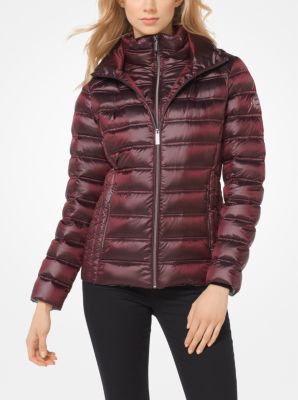 Michael kors layered on sale nylon down jacket