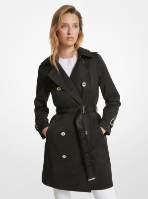 Cotton Blend Trench Coat Michael Kors