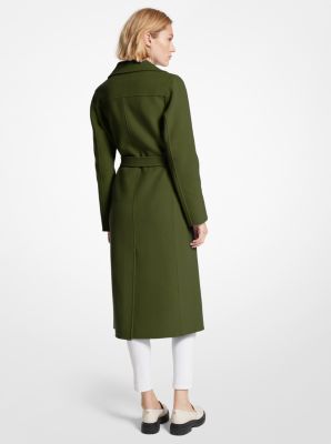 Wool Blend Trench Coat in JADE | Michael Kors