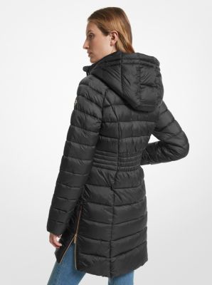 Quilted nylon puffer coat michael kors sale