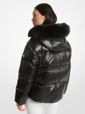 Leather Trim Monogram Mink Jacket - Women - Ready-to-Wear