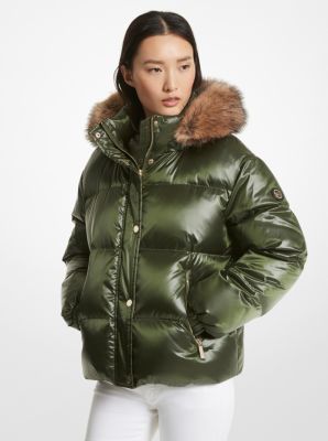 Michael kors shop green down jacket