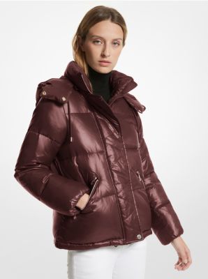 Michael kors quilted discount nylon puffer coat