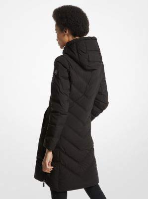 Michael kors best sale black padded coat