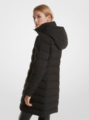 Long quilted puffer on sale jacket