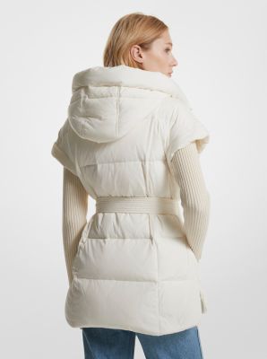 Michael kors hooded store puffer vest