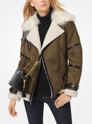 Michael kors shop shearling jacket