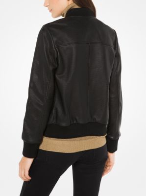 Michael kors outlet perforated leather jacket