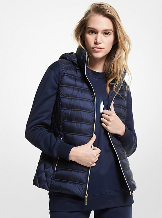 Quilted Nylon Packable Puffer Vest image number 0