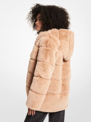 Michael kors faux fur cheap hooded coat